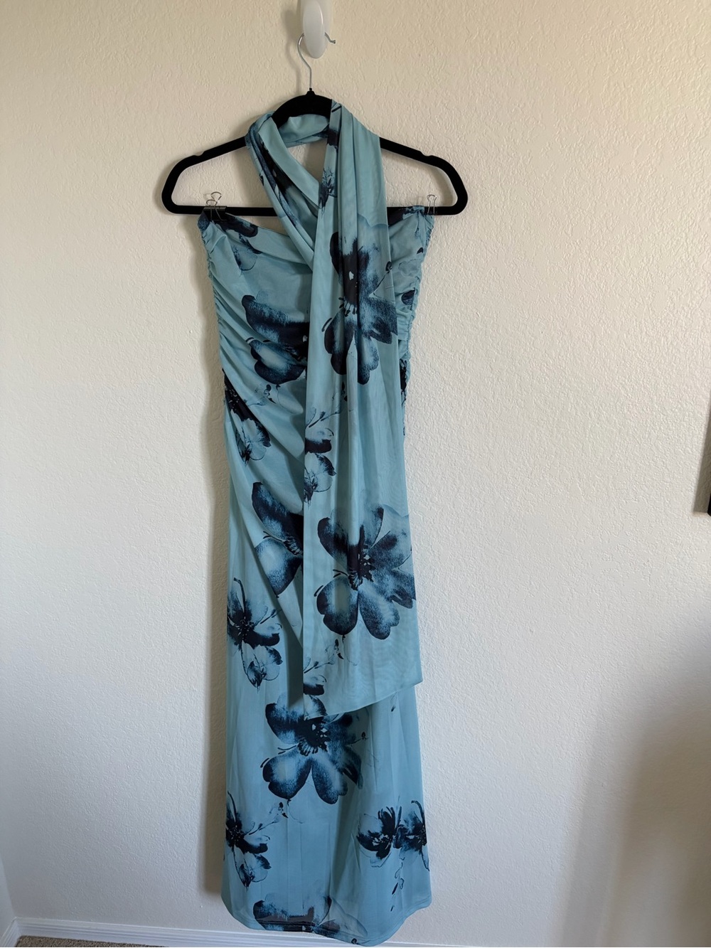 Peppermayo Songbird Maxi Dress - Blue Black Floral Floor Length - Picture 3 of 6